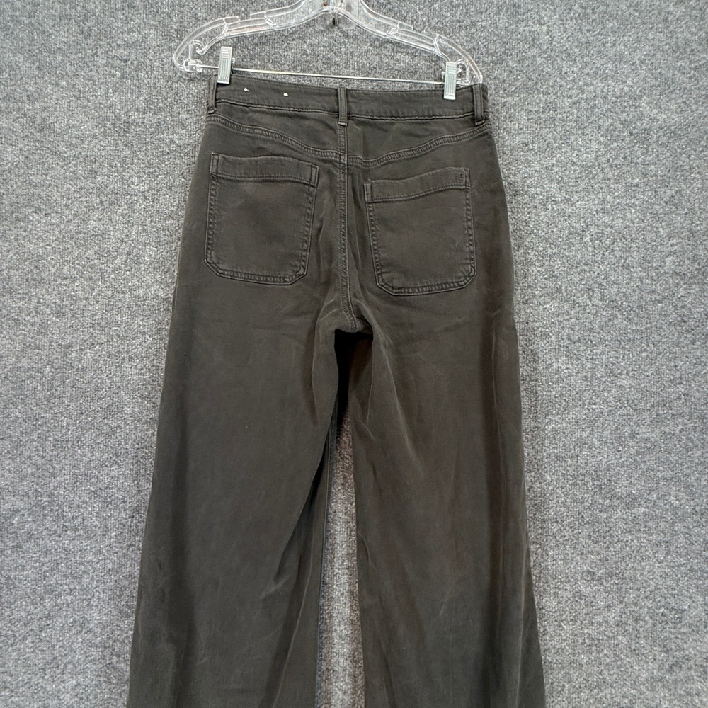 American Eagle Pants Women 6 Gray Super High Rise Baggy Wide Leg Stretch Utility - Picture 7 of 11